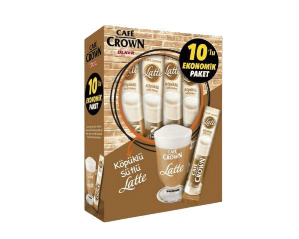 Ülker Cafe Crown Latte – Café Latte Instantané (10 Sachets) – Image 1