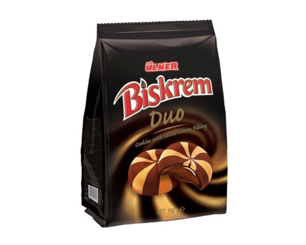 Ülker Biskrem Duo 150 g – Biscuits Fourrés au Cacao – Image 1