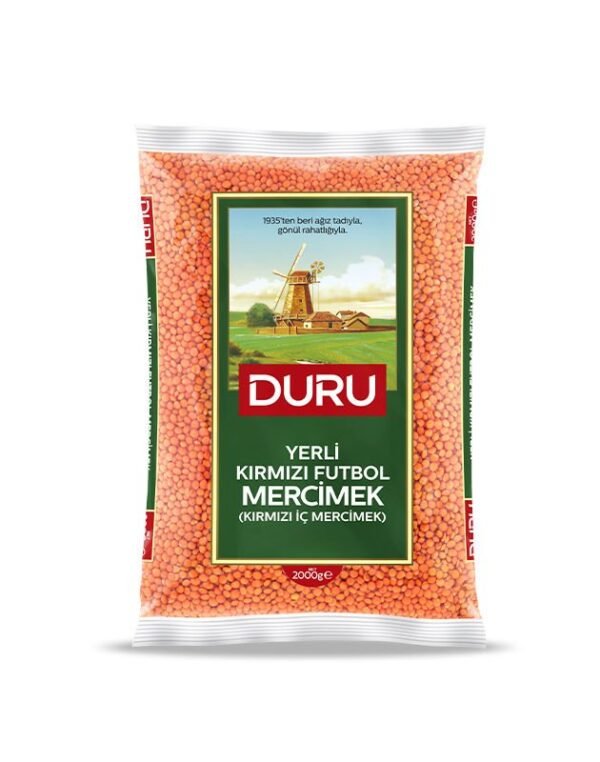 Lentilles Rouges Duru 2 kg – Mercimek Turc Premium – Image 1